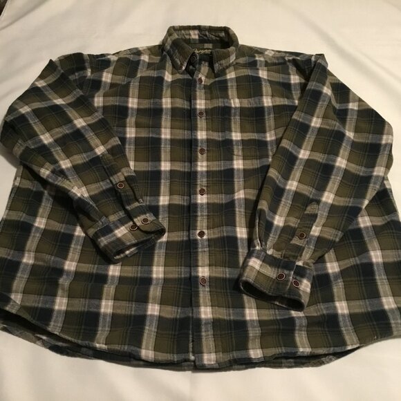 CABELAS Outdoor Gear Men’s XL Flannel Shirt Button Down 100% Cotton - Picture 1 of 9